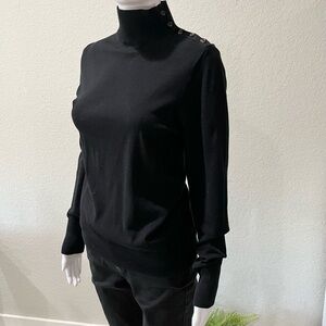 Ann Taylor Turtleneck Sweater with Button Detail